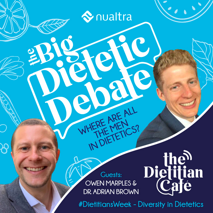 "Where are all the men in dietetics?" As part of #dietitiansweek &amp; this year's diversity theme, myself &amp; @MarplesOwen talked to @hsmithRD about this important topic. Go to Spotify or Apple to listen or click this link lnkd.in/dTNSKG7 <a href="/BDA_Dietitians/">British Dietetic Association</a> <a href="/BDA_Obesity/">BDA Obesity Group</a> #DW2021