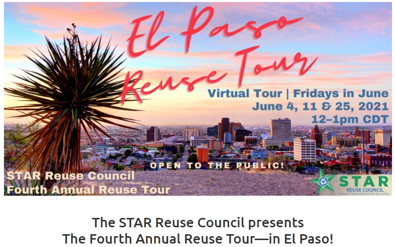 Join us for lunch in El Paso today! The STAR Reuse Tour is free. Today's virtual 1-hour program features Root Architects, a boutique architectural design firm focused on adaptive reuse in mixed-use commercial &amp; residential projects. 
Register Here: recyclingstar.org/event-4321284