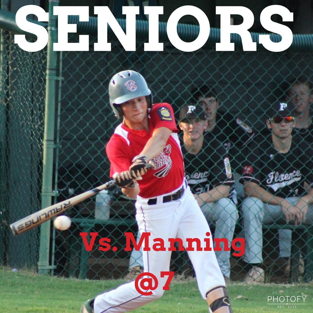PostShaw's tweet image. Seniors have their home opener tonight at 7 vs Manning.