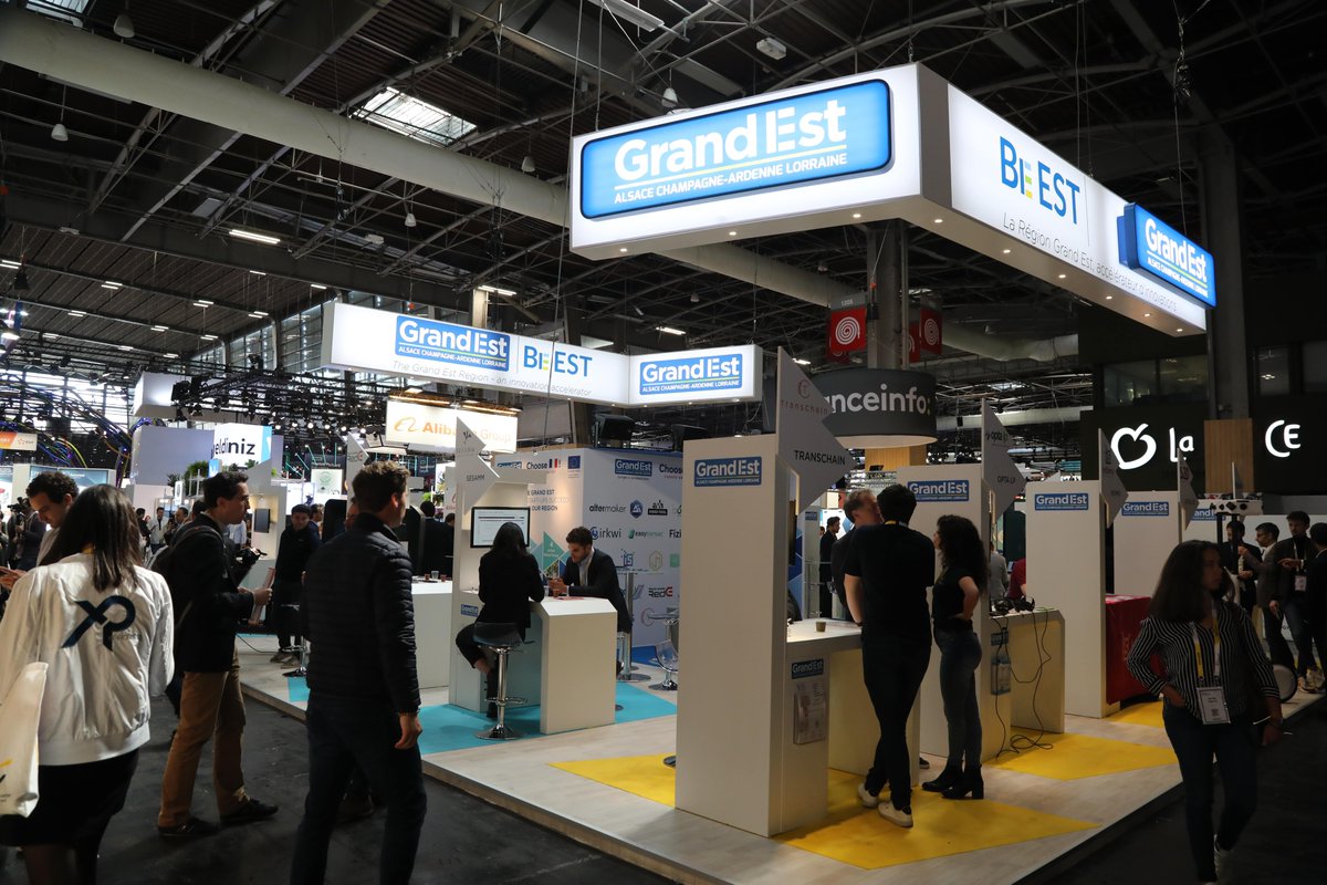 regiongrandest's tweet image. Rencontrez les #startups du #GrandEst au salon @VivaTech du 16 au 19 juin @scalenov 
📍En présentiel sur le stand de la Région #GrandEst (Hall 1 - Stand k32)
💻 Via l’espace digital 👉🏼 urlz.fr/fSl3

ℹ️ + d’infos : urlz.fr/fSlk
📸 Edition 2019