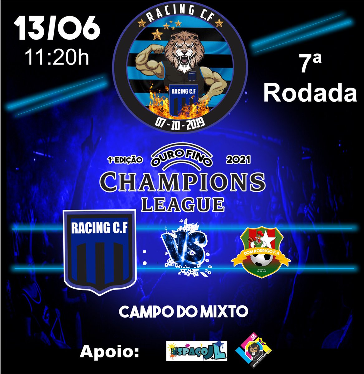 AvanteRacing's tweet photo. DOMINGO DIA DE CLÁSSICO, NA CASSA DO LÍDER, RACING ENTRA EM CAMPO PRA BUSCAR OS 3 PONTOS, RESPEITANDO O ADVERSÁRIO E IMPRIMINDO NOSSO RITMO SEMPRE, CHEGAREMOS LÁ, 3 PONTOS IMPORTANTÍSSIMO NA BUSCA DA NOSSA CLASSIFICAÇÃO E DA LIDERANÇA!
#avanteRacing
#éoRacing
🦁💙🖤 https://t.co/5ogAsdFzMx