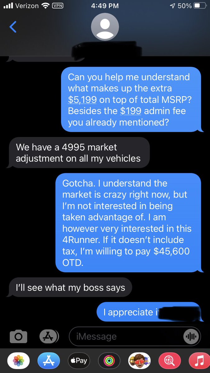 JFurrh's tweet photo. @Toyota Hey @Toyota would love to buy a new #4Runner but it’s hard when dealers like @MachensToyota (and others) are adding $5K “ #MarketAdjustment “ fees on top of MSRP. Are y’all aware of this? Oh and he tried to white-out the MSRP on the spec sheet #Toyota #RippedOff @JoeMachens https://t.co/2acCglJDlx