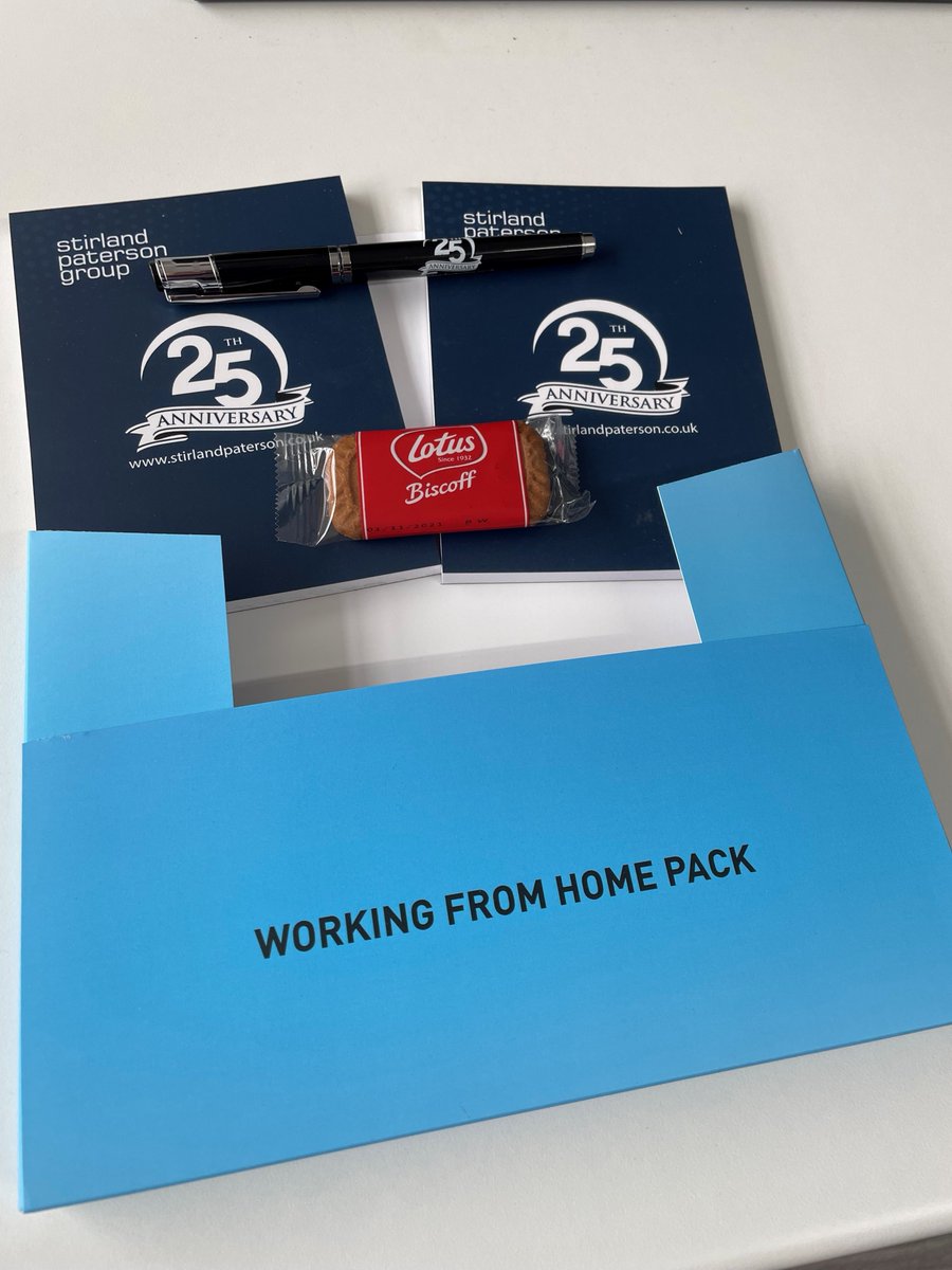 As working from home continues to be the new normal for many of the country, Stirland Paterson has put together a working from home pack. Fully personalisable to your brand and for your team. #work #workingfromhome #COVID19 #print #design