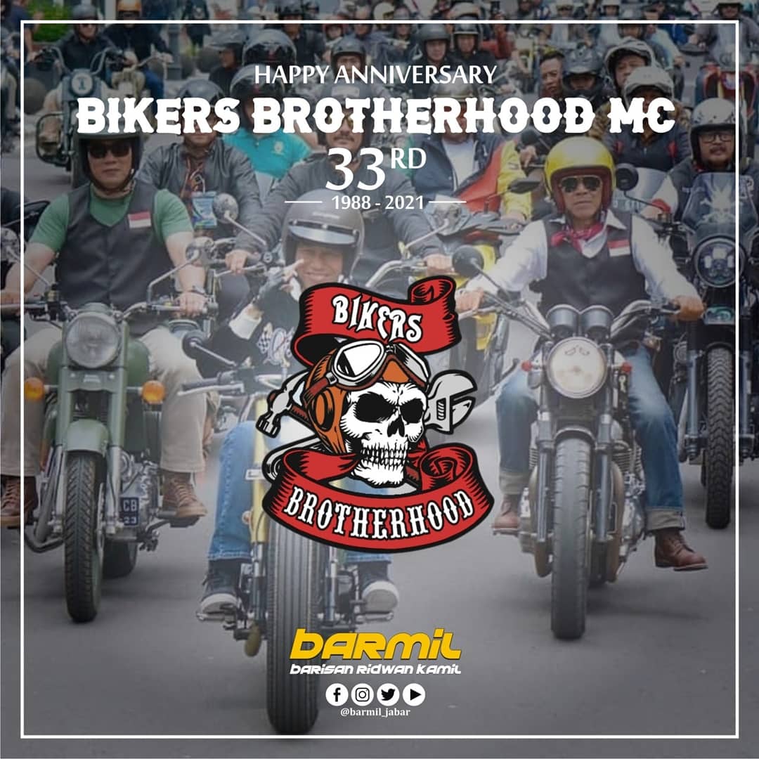 baret_jabar's tweet photo. #brotherhood #bikersbrotherhood HAPPY ANNIVERSARY 33 TAHUN. #barmiljabar #barmil #barisanridwankamil https://t.co/i20t6C4VBv