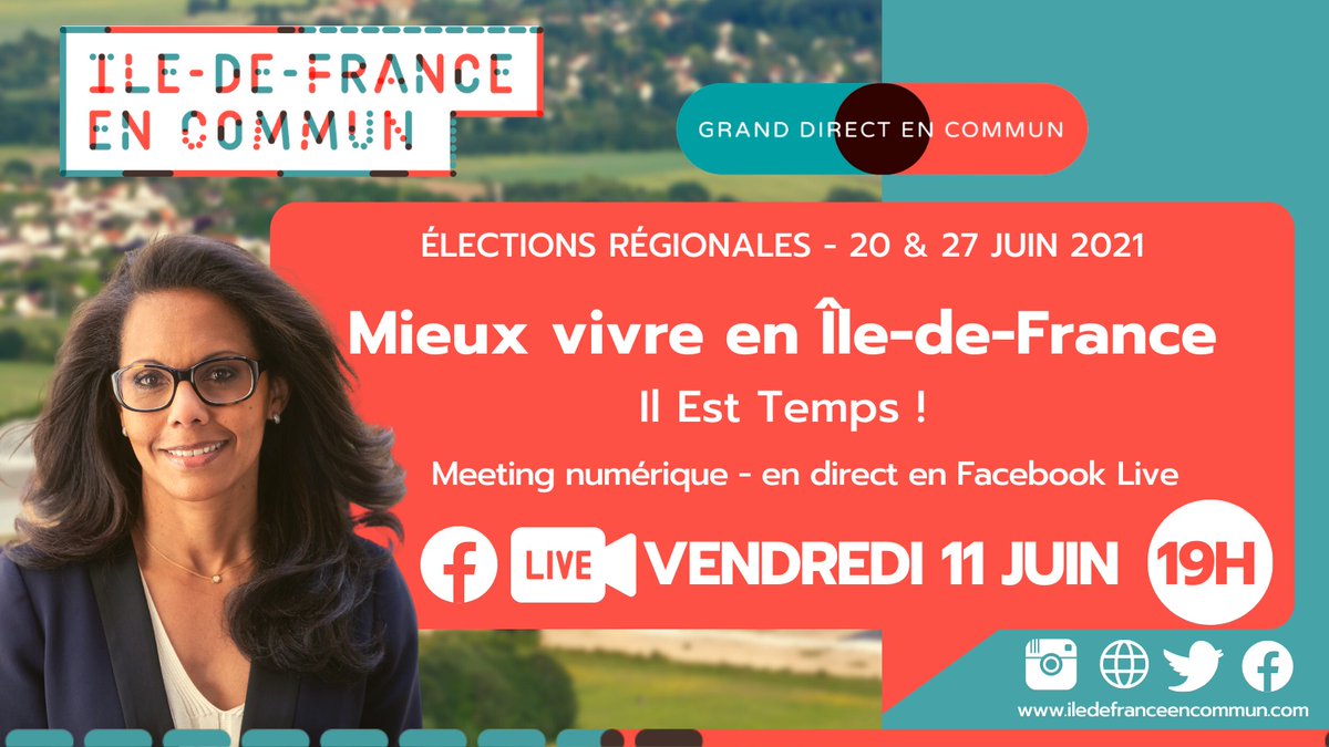 idf_encommun's tweet photo. On vous attend nombreux ce soir pour notre #GrandDirectEnCommun avec @AudreyPulvar et #IDFenCommun. Ensemble, parlons de notre région : #IlEstTemps de mieux-vivre en Île-de-France ! https://t.co/WzvtrXbG8p