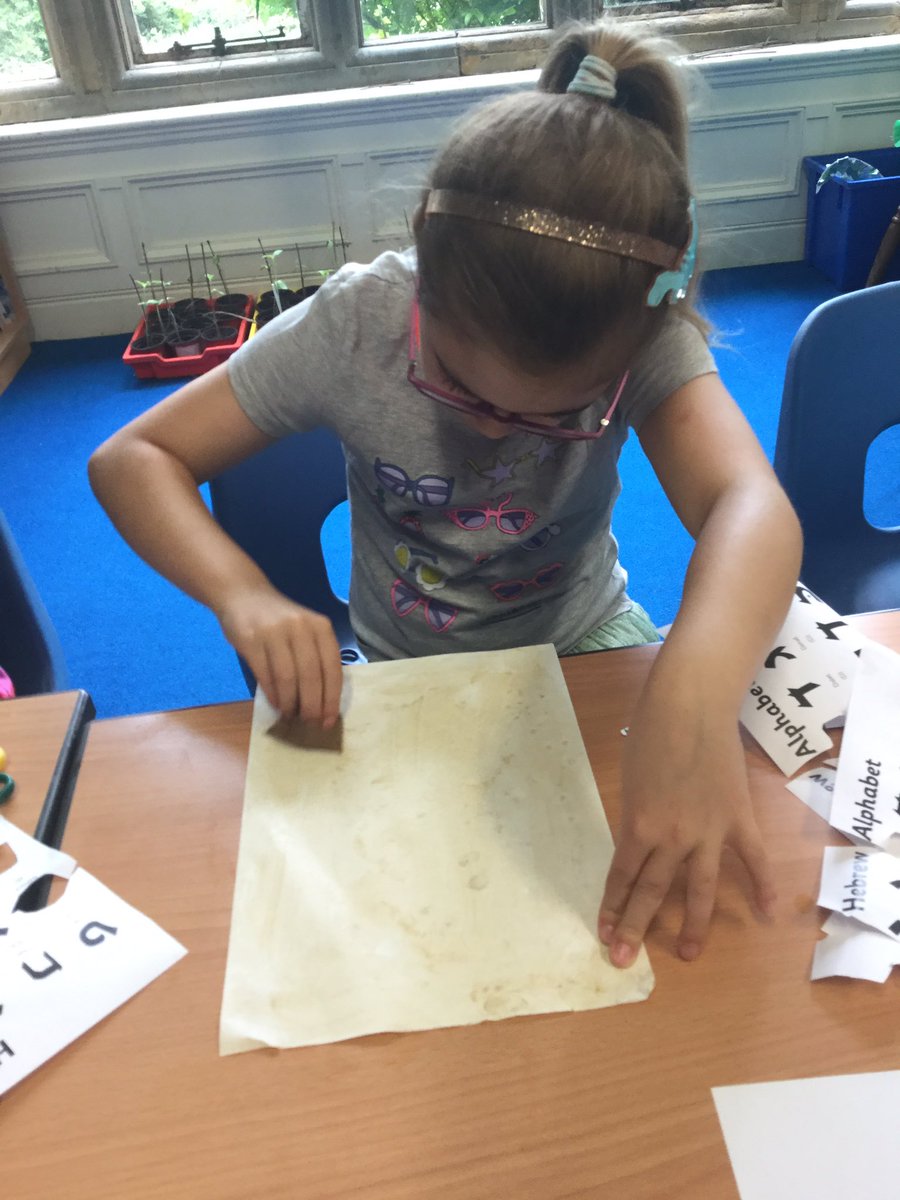 CarrdusYear2's tweet photo. We've been learning about Judaism and their holy book. This morning, we have created examples of pages from it! #creativity #empathy #religiouseducation https://t.co/VZ4hGIs83j
