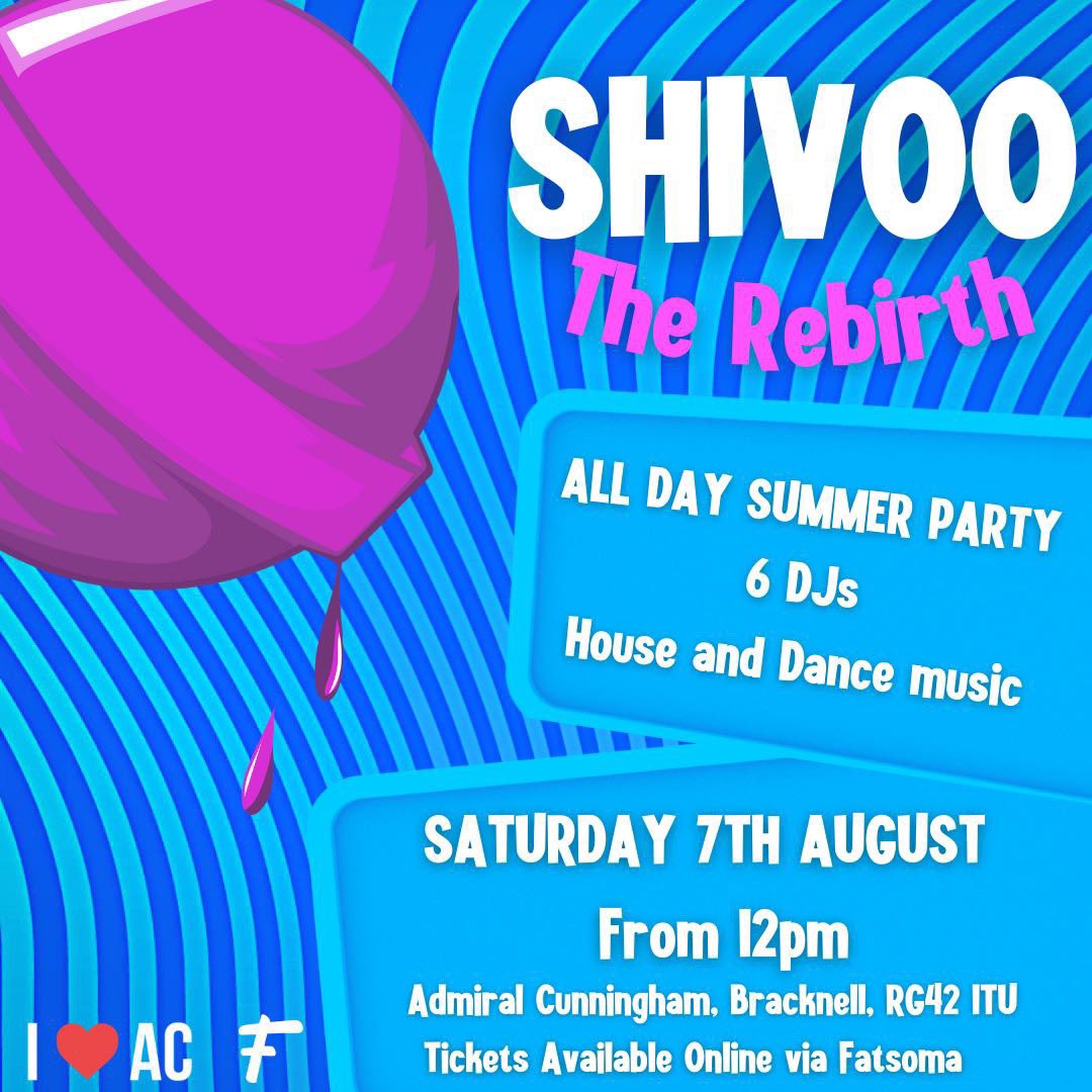 ShivooUK's tweet photo. Go go go!⏳
⠀
General tickets are now live for our first Shivoo event on Saturday 7th August @admiralpub1 
⠀
Head over to fatsoma with the link in our bio 📍
-
-
-
 #musicevent #housemusic #berkshire #djs #dancing #drinking #summerparty https://t.co/eOTAeM8iFj