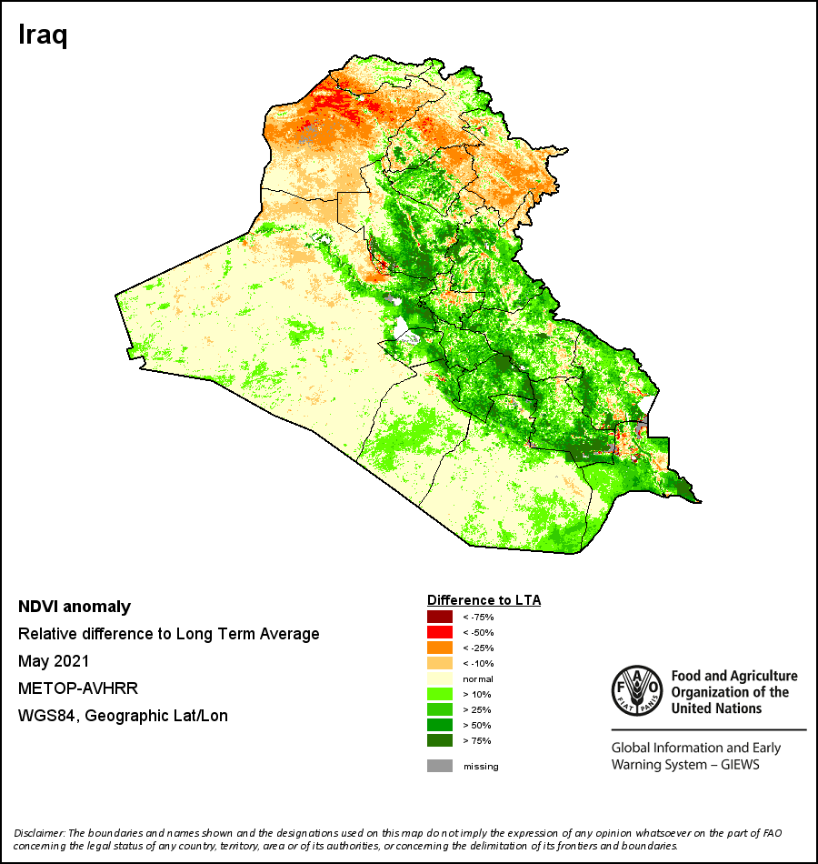 MarioZappacosta's tweet photo. Just released by #UNFAO #GIEWS! #Drought in northern parts of #Iraq affecting production of #wheat and #barley crops. Read full report https://t.co/7NAQQcGhbK
#ZeroHunger https://t.co/wm6z32CY7S