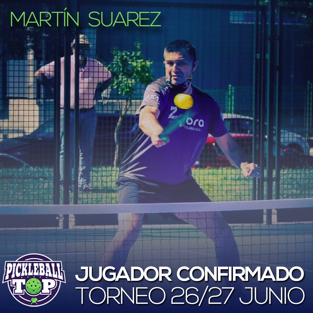 ¡JUGADOR CONFIRMADO! 

Tenemos el placer de presentarles a Martín Suarez, jugador de la selección argentina de #Pickleball, pertenece actualmente al #TeamZcebra.

Campeón del torneo de Rota y también finalista del torneo realizado en nuestras instalaciones el pasado Diciembre.