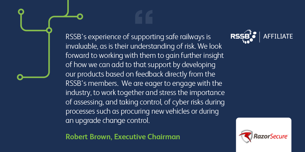 We are delighted to welcome <a href="/razorsecure/">RazorSecure</a> to RSSB Affiliation! 

If your company has operational links with rail, find out how Affiliation can support&gt;&gt; fal.cn/3g0wq