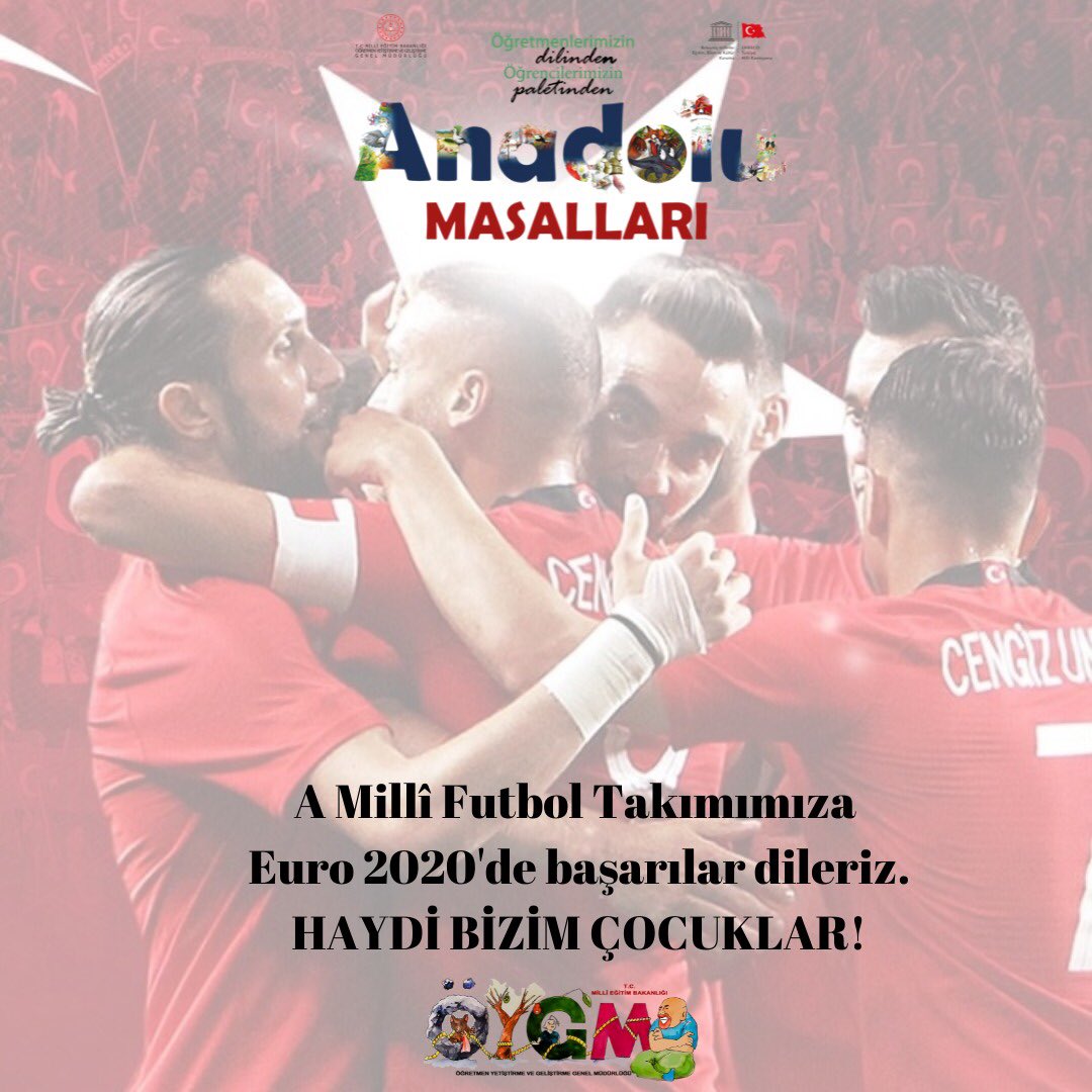 MEB ÖYGM Anadolu Masalları (@mebanadolumasal) on Twitter photo Anadolu Masalları Projesi ailesi olarak A Millî Futbol takımımıza Euro 2020’de başarılar dileriz. HAYDİ BİZİM ÇOCUKLAR!
<a href="/ziyaselcuk/">Ziya Selçuk</a> <a href="/safran1958/">Mustafa SAFRAN</a> <a href="/adnanboyaci/">Adnan BOYACI</a> <a href="/ukilic3/">Uğur Kılıç</a> <a href="/zgokhandogan/">Zübeyir Gökhan DOĞAN</a> <a href="/esinkavga/">Esin KAVGA</a> Anadolu Masalları Projesi ailesi olarak A Millî Futbol takımımıza Euro 2020’de başarılar dileriz. HAYDİ BİZİM ÇOCUKLAR!
<a href="/ziyaselcuk/">Ziya Selçuk</a> <a href="/safran1958/">Mustafa SAFRAN</a> <a href="/adnanboyaci/">Adnan BOYACI</a> <a href="/ukilic3/">Uğur Kılıç</a> <a href="/zgokhandogan/">Zübeyir Gökhan DOĞAN</a> <a href="/esinkavga/">Esin KAVGA</a>