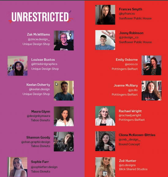 It's live! unrestrictedgd21.com You can see the amazing work of Ulster University Graphic Design students on their Digital Degree Show website now...plus, find their work, hosted by businesses in and around Belfast City Centre...start the journey here...static1.squarespace.com/static/60a7aa2…