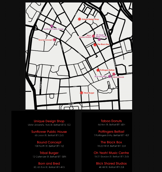 SignsOfACity's tweet photo. It's live! https://t.co/2miyRKL7y3 You can see the amazing work of Ulster University Graphic Design students on their Digital Degree Show website now...plus, find their work, hosted by businesses in and around Belfast City Centre...start the journey here...https://t.co/avlqMctyY7 https://t.co/vZymb4TVWg