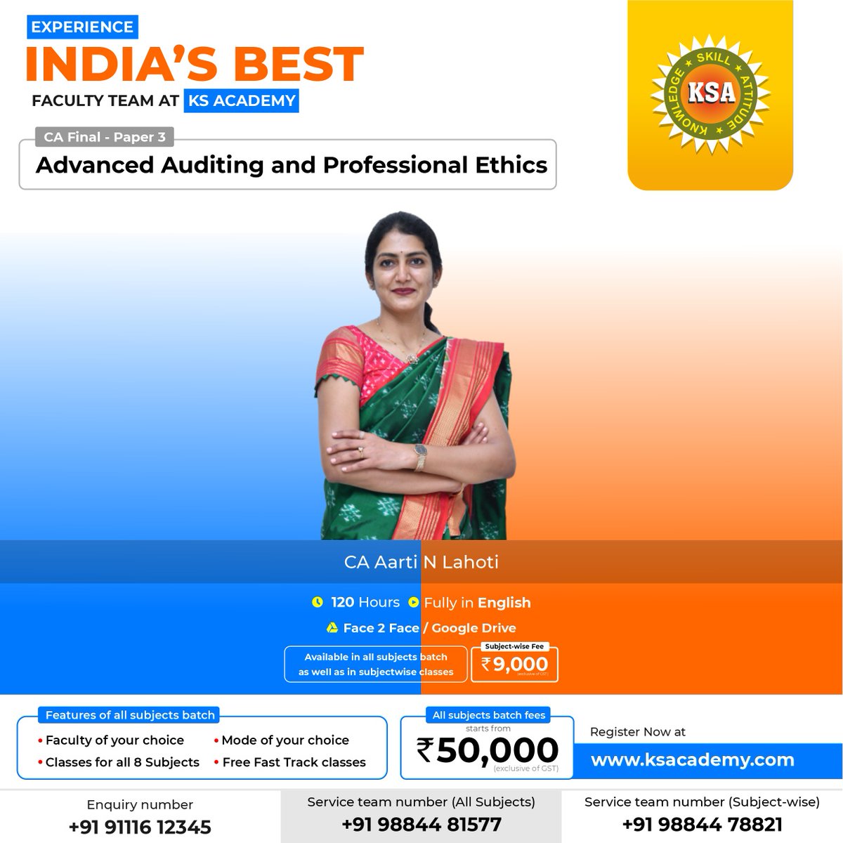 ksacademyca's tweet photo. Experience India's best Faculty Team for CA Final at KS Academy!!!!
#KS_Academy #KSA  #CA_Final #CA_Intermediate #CA_Foundation #CA_Coaching #charteredaccountant #financialreporting #strategicfinancialmanagement #advancedauditing #corporatelaw #scmpe #directtax #incometax https://t.co/dm3hr8mLmN