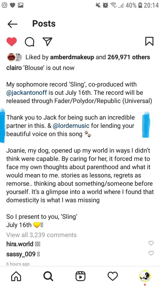 Lorde_fix's tweet photo. Lorde sings background vocals in Clairo’s new single 'Blouse', returning the favour for her singing background vocals on Lorde’s 'Solar Power' https://t.co/q9Si1VD2Fy https://t.co/x5vxuczDz7