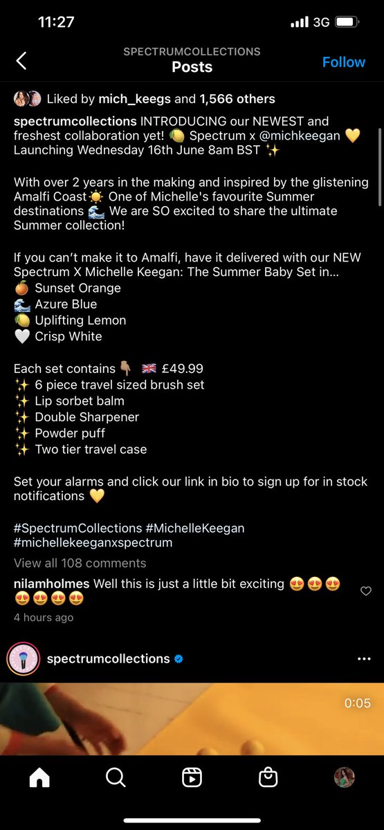 MichelleKFans's tweet photo. Coming June 16th @ 8am.  @michkeegan new collection with #SpectrumCollections #MichelleKeeganxSpectrumCollections https://t.co/dw2lm9zUkJ