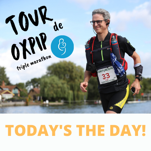 Oxpip's tweet photo. TODAY at 6pm in Banbury, our Chair of Trustees, Rob, will begin his triple marathon (!) around Oxon, finishing in Didcot @ 5.30/6pm. Please show him your support by donating: https://t.co/Q3oRXkXxiw 
If you see him around, please cheer him on! 
#TourDeOXPIP21 @hoppingrhino https://t.co/AvsjnkEQz0