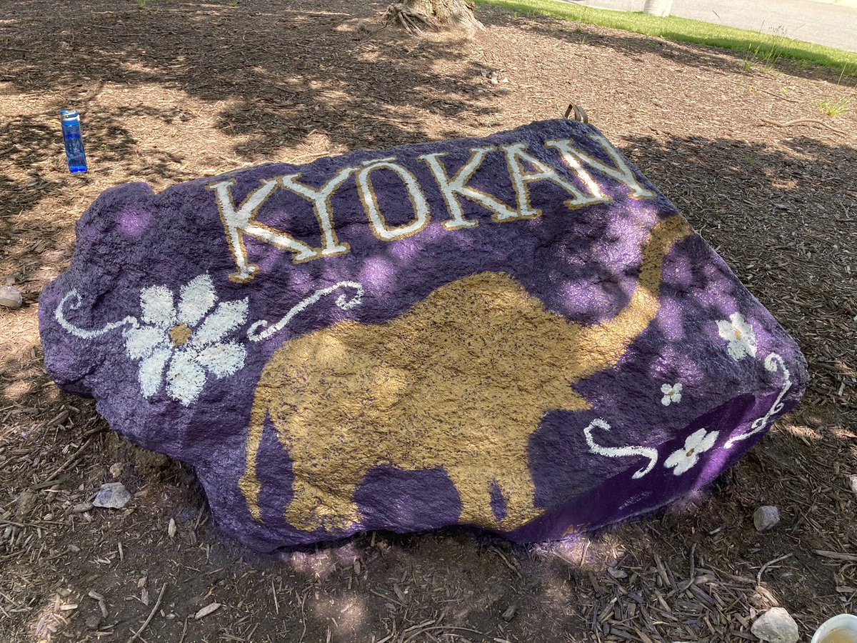 CounselorHanger's tweet photo. Congratulations to Kyokan!
@SPES_Eagles 2020-2021 Emmett’s Mayhem in May Power Points Nest Battle Winners! @CounselorAJC and I had fun designing and painting this huge rock in their honor. #bobrossintraining #counselorartistwannabes
#wewillkeepourdayjobs https://t.co/rgqRRyvqEX