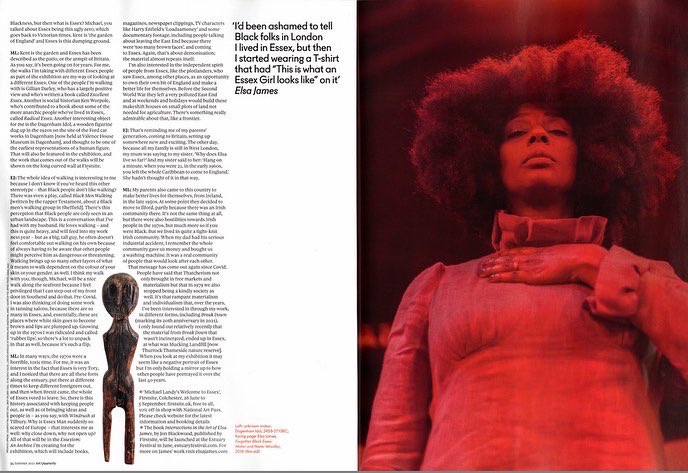 thisiselsajames's tweet image. Super way to end the week sharing a ten-page spread with Michael Landy CBE RA in the summer edition of Art Fund’s Art Quarterly. Our interview for the article comes in advance of ‘Michael Landy’s Welcome to Essex’ exhibition opening at @firstsite on 26 June. Full PDF Link in bio