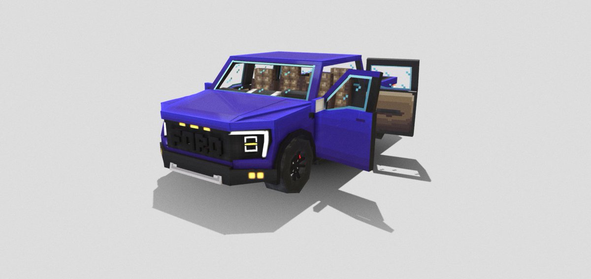Wartave's tweet photo. Ford F150 - Minecraft Model

*Made in: 
@blockbench

*Rendered in: 
Marmoset

#Blockbench #Minecraft https://t.co/6JE9sRfAuH