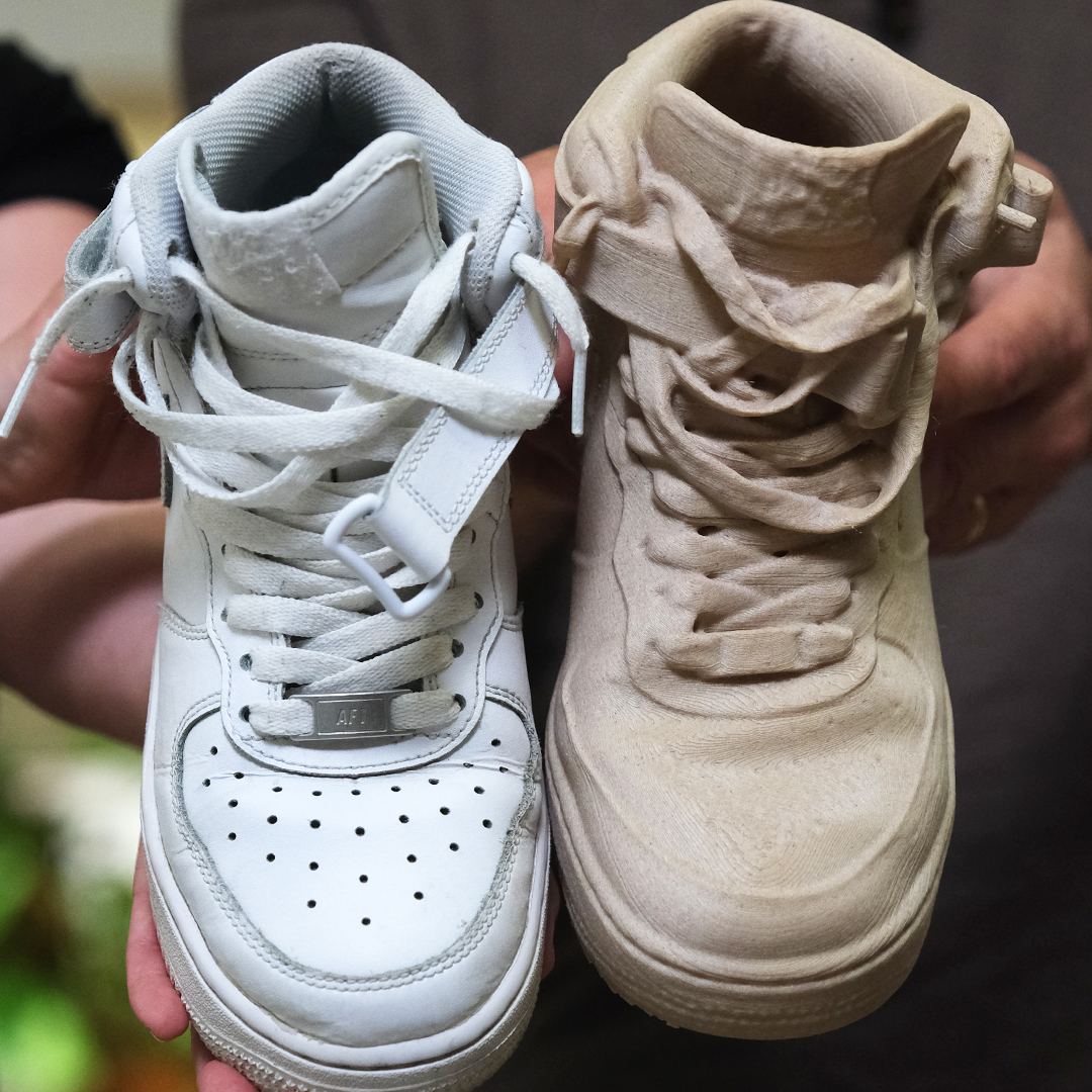 Friday teaser!
"Wood" you like to print a pair of these Nike Air Force 1? 😉
Stay tuned for a new filament release soon!

#addnorth #3d #filament #3dprinting #3dskrivare  #material #sustainability #3dfilament #additivemanufaturing #madeinsweden #wood #nike #airforce1 #Sneakers