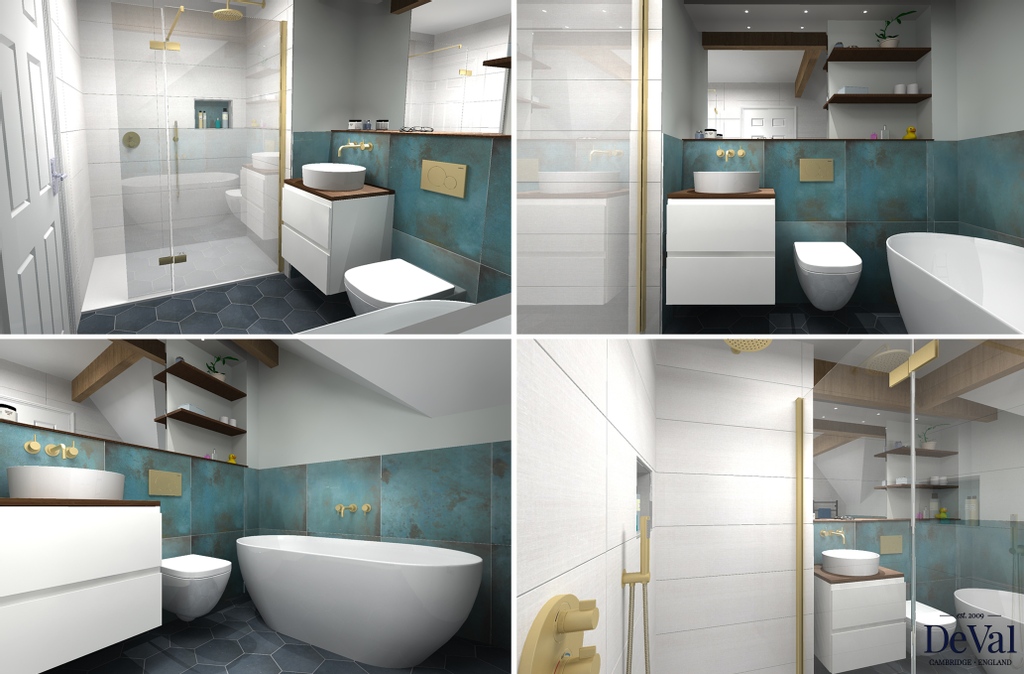 devalcambs's tweet image. 🌟Design of the Week🌟

Another small space with a grand design.
Boasting a floating vanity with vessel basin, Wall-hung WC, freestanding bath and luxury walk-in shower, paired with floating open shelves and a bespoke mirror, what more could you ask for?  🤩