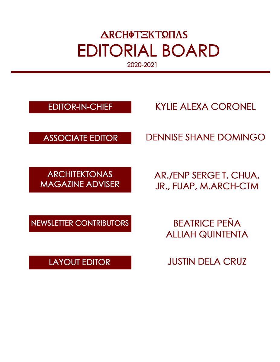 uapsa_adu's tweet photo. 📢 ATTENTION, ARKIMEYTS 📢

The UAPSA - AdU proudly presents the 6th and last volume of its official e-Magazine entitled Δ𝗥𝗖𝗛ΦΤΕΚΤΩΠΔ𝗦!

Just go to our Official Facebook Page to view the full version of the Sixth Volume. Enjoy, Arkimeyts!

#ArchitektonasUAPSAAdU
#UAPSAAdamson https://t.co/69kx2s9DMC
