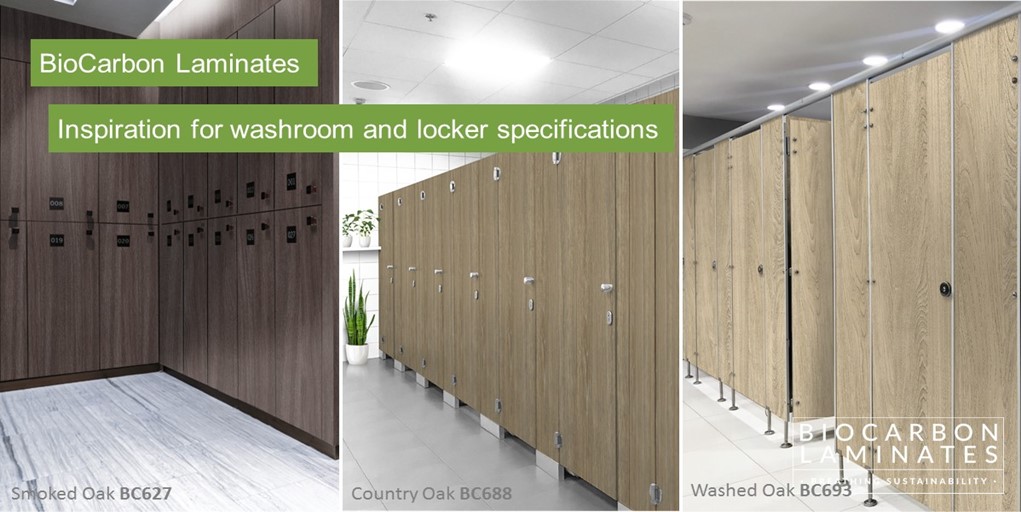 From sophisticated Smoked Oak to calming Washed Oak, our range of wood #decors are the perfect addition to any #washroom specification. 

If you’re looking for #carbonneutral cubicles, vanity tops, urinal privacy screens or lockers, look no further than BioCarbon Laminates.