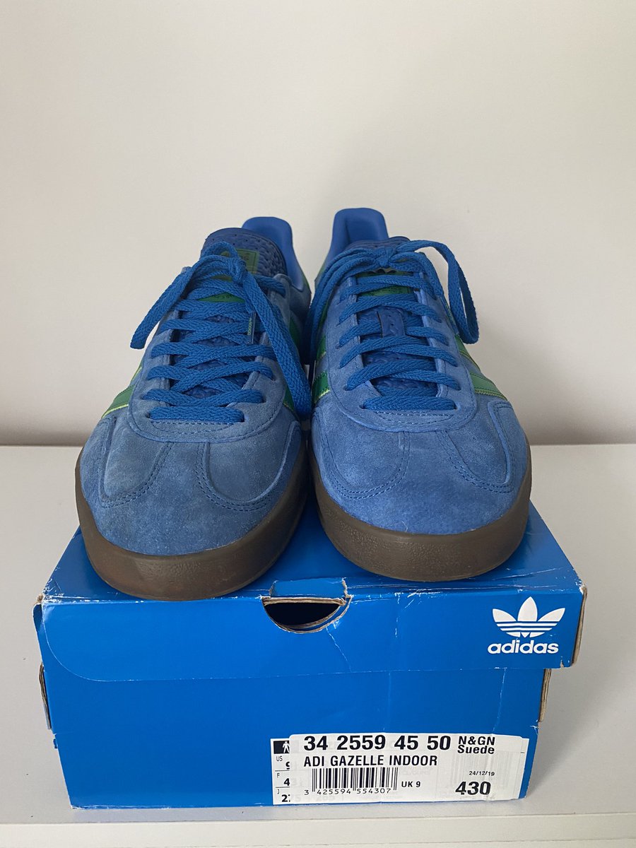 thomaswatts23's tweet photo. FOR SALE 

Adidas Gazelle indoor Size 9

Great condition with original box

£45 all in

@RetroSolesUK @adiFamily_ 
#adidasoriginals #adidas #Adifamily https://t.co/b5vwGfvSI7