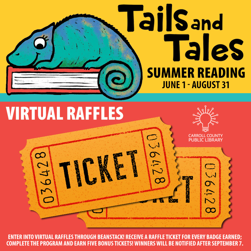 LibraryCCPL's tweet photo. Summer Reading participants can enter into virtual raffles through Beanstack! Winners will be notified after September 7.
Click here to register for Summer Reading 👉 https://t.co/lcIvCbwwTo
#SummerReading2021 #LibraryStories  #TailsandTales https://t.co/HuJdICl1x6