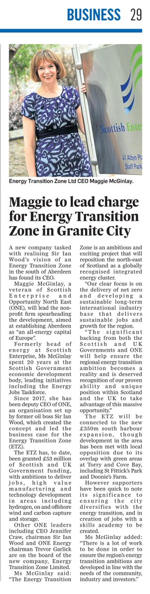 Opportunity_NE1's tweet photo. CEO appointed for #EnergyTransitionZone that will support delivery of #NetZero and develop a sustainable international industry base that delivers green jobs and growth for the region, via @EnergyVoiceNews @pressjournal #Aberdeen #energytransition @scotgoveconomy @UKGovScotland https://t.co/TF8LhBd1xT