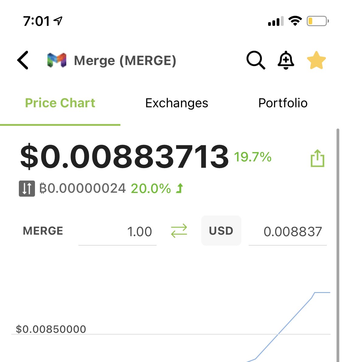 Donjuliozz's tweet photo. Great time to load up that wall @ 20 $Sats $Merge https://t.co/0HtaGIPp3N