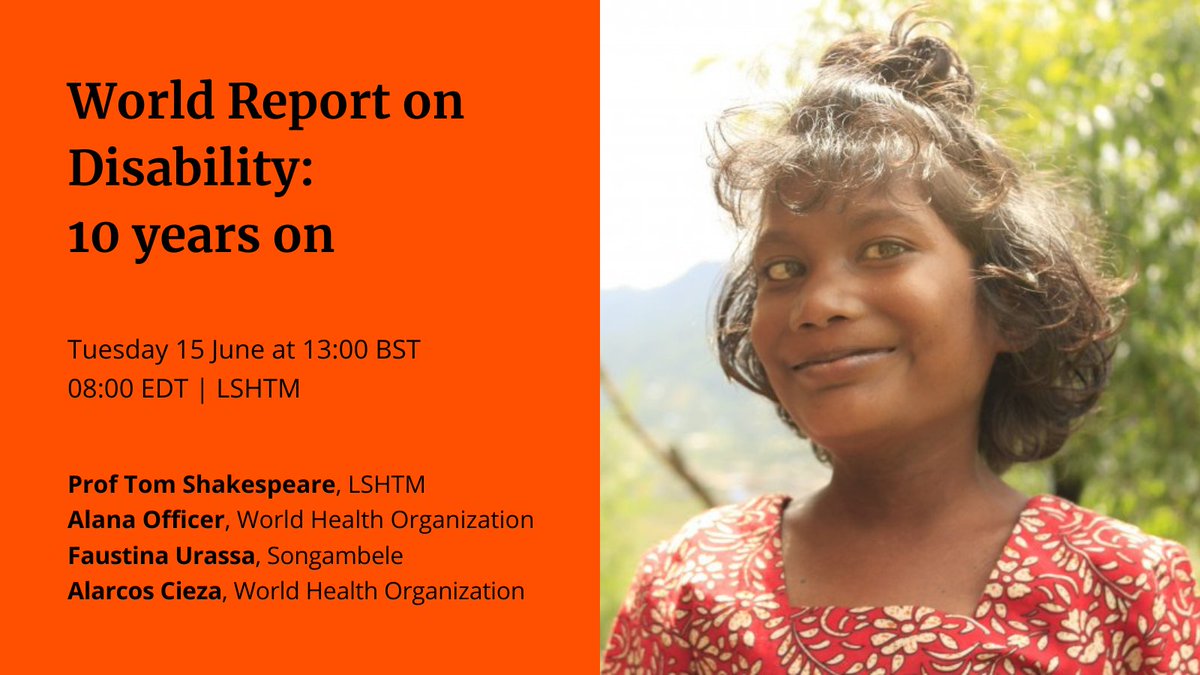 To improve the lives of one billion people with a #disability, global research is crucial 🌍

10 years on from <a href="/WHO/">World Health Organization (WHO)</a>-<a href="/WorldBank/">World Bank</a>'s World report on disability, <a href="/ICED_LSHTM/">ICED</a> will discuss what progress has been made and next steps.

Webinar 👉 bit.ly/ICEDWRD #GlobalHealth