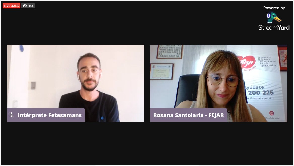 Malva_FSYC's tweet photo. Pasamos a la segunda ponencia, en este caso de Rosana Santolaria, psocóloga y responsable de terapia on line de @fejarfederacion, quien nos presentará la Guía Clínica "Mujer y Juego", la cual podéis descargar aquí: https://t.co/JhM0WkkRph https://t.co/7pd3L9iwUU