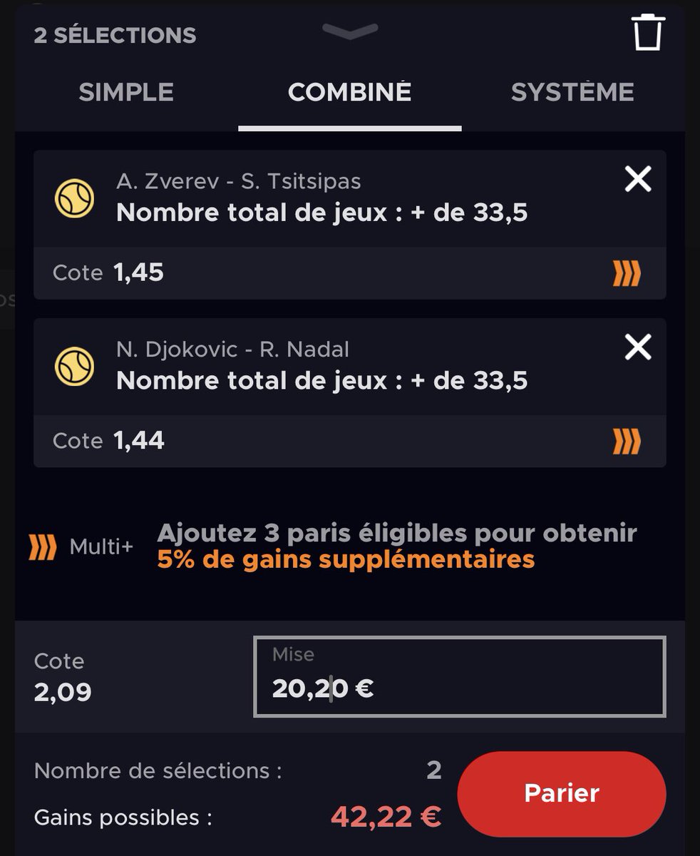 PronosVitamine's tweet photo. 🏆#VitamineGarros🏆
Deux matchs incroyables aujourd’hui, on veut marquer le coup !
Mise : 20,20€
💰BK: 40€ https://t.co/8Jj1O2P7xs
