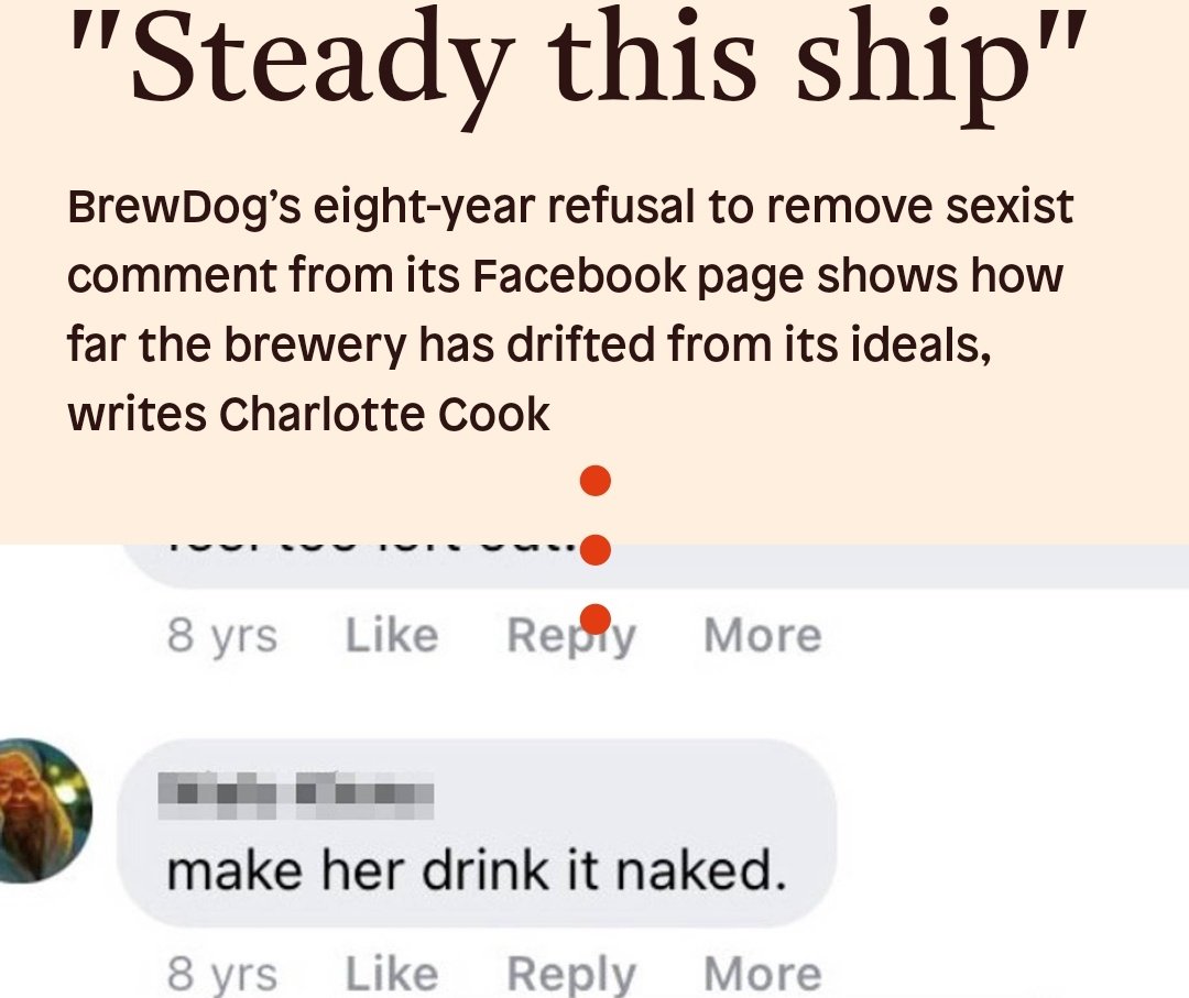 WerewolfBeer's tweet photo. Firsthand experience of specific culture failings by Captain @BrewDogJames in providing the responsive and accountable leadership he touts for @brewdog. For any dismissing @PunksWPurpose for "anonymous and unspecific claims" please read.
https://t.co/uWcNCjmOrl https://t.co/fk5NDv5aEO