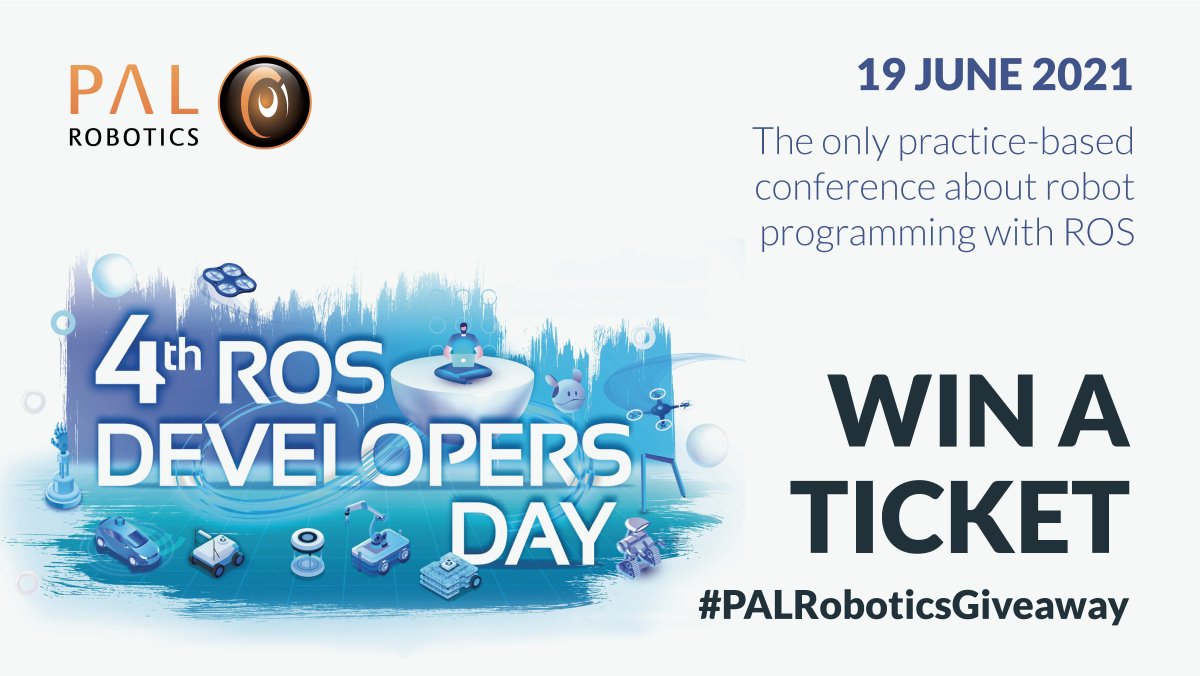 PALRobotics's tweet image. Win a ticket to #RosDevFay21!
As Gold Sponsors, we would like to giveaway two people a ticket to this year&apos;s ROS Developers Day and here&apos;s what you have to do: read the comment for details 👇