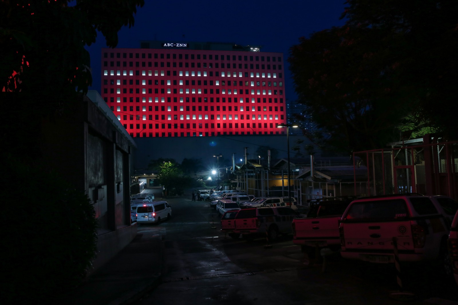 ABSCBN News on Twitter "LOOK The facade of ABSCBN's ELJ Building glows in red and flashes
