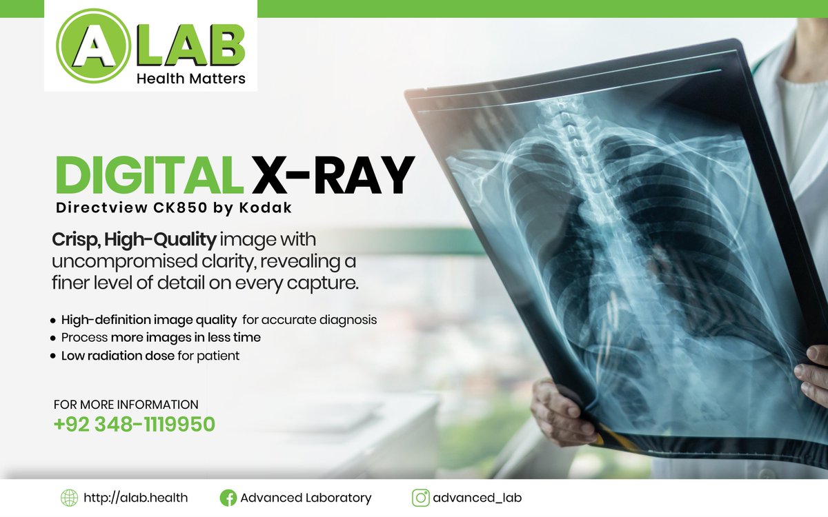 AdvancedLab1's tweet image. Image quality is everything to make an Accurate Diagnosis
#alab #advancedlab #DigitalXray #QualityServices #radiology #XRAY