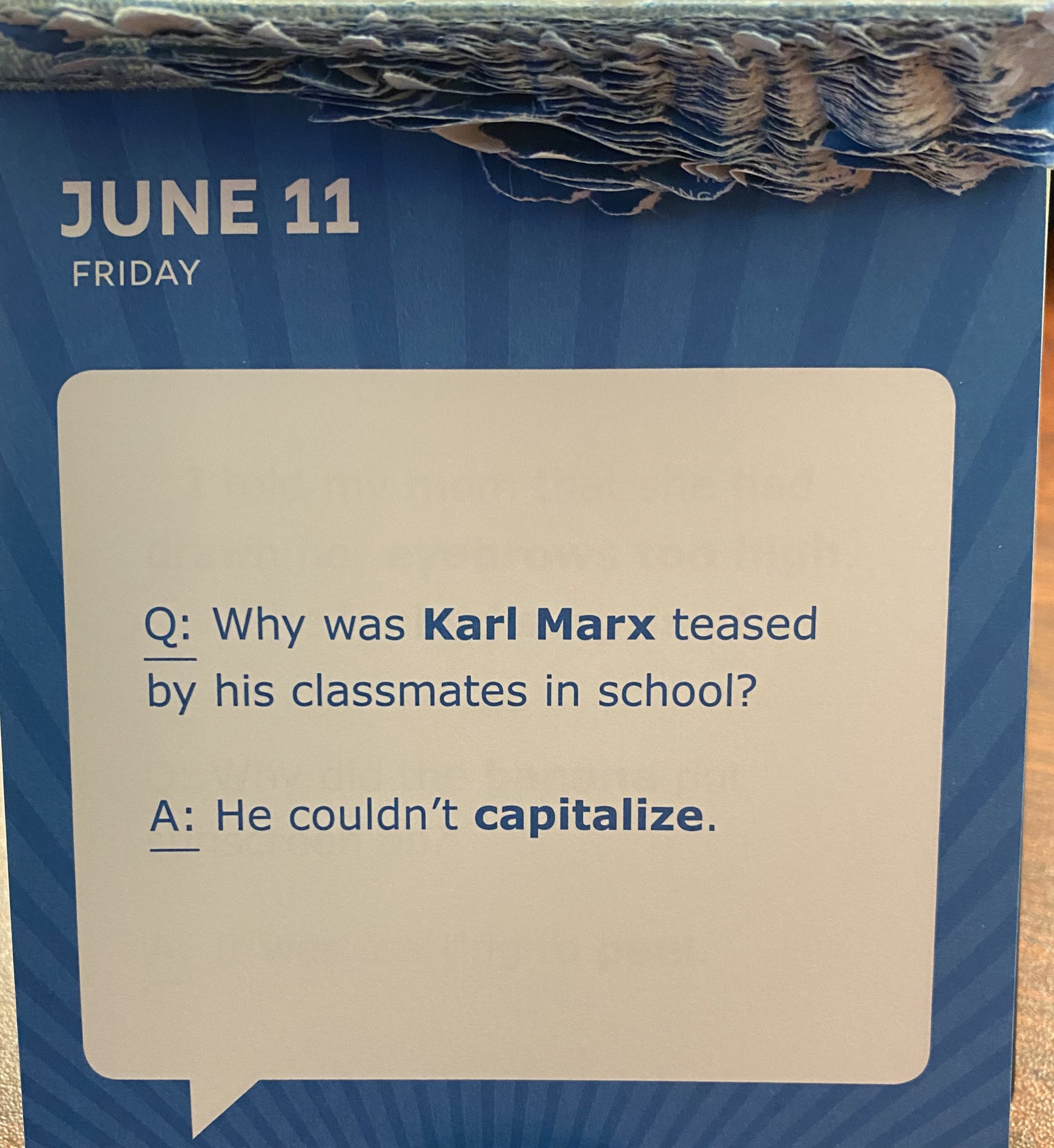 Mr. MacDonald on Twitter: "My Dad Jokes Calendar saved the best econ joke  for the last day of school! https://t.co/OJfUGhiWpm" / Twitter