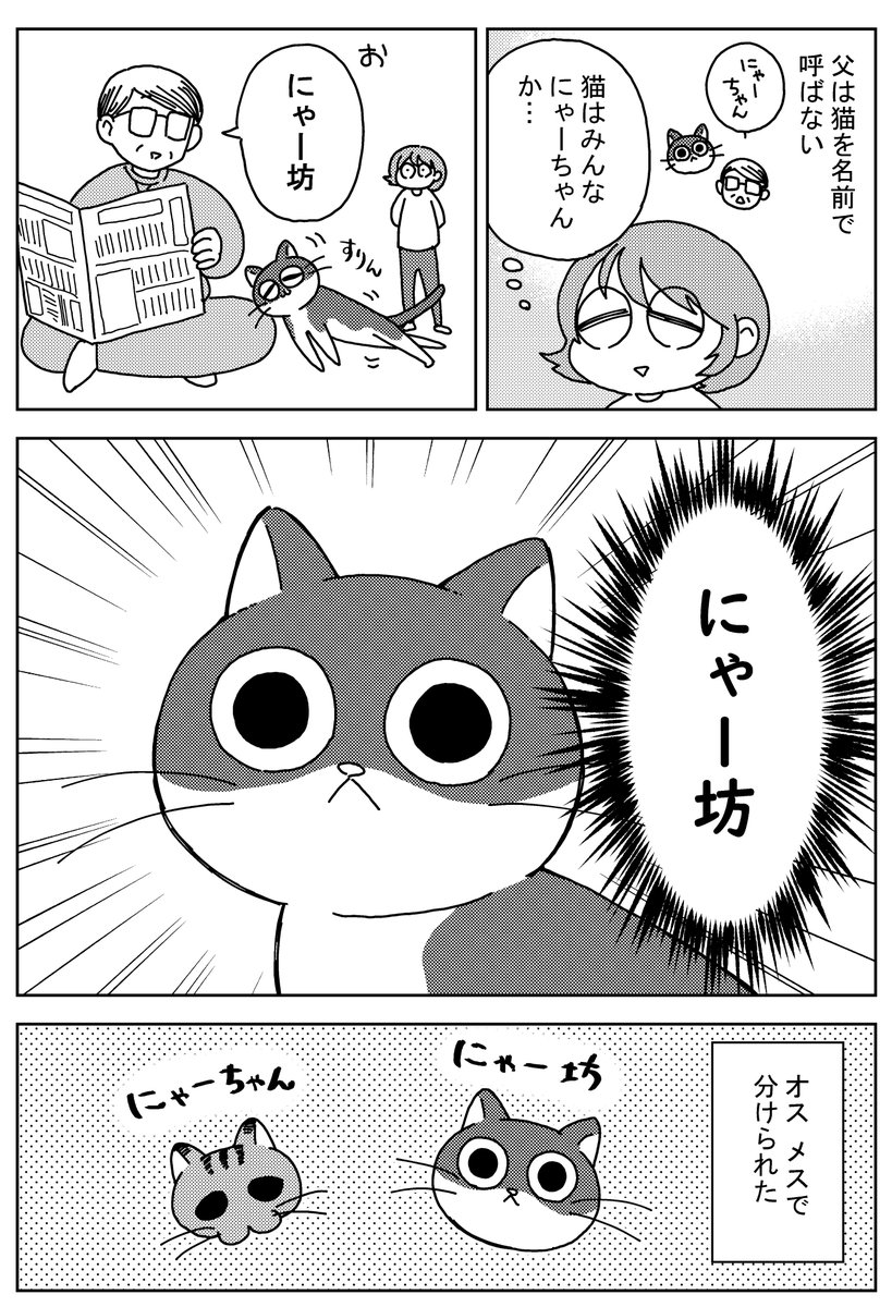 久しぶりの猫まんがです。「猫の名前」 