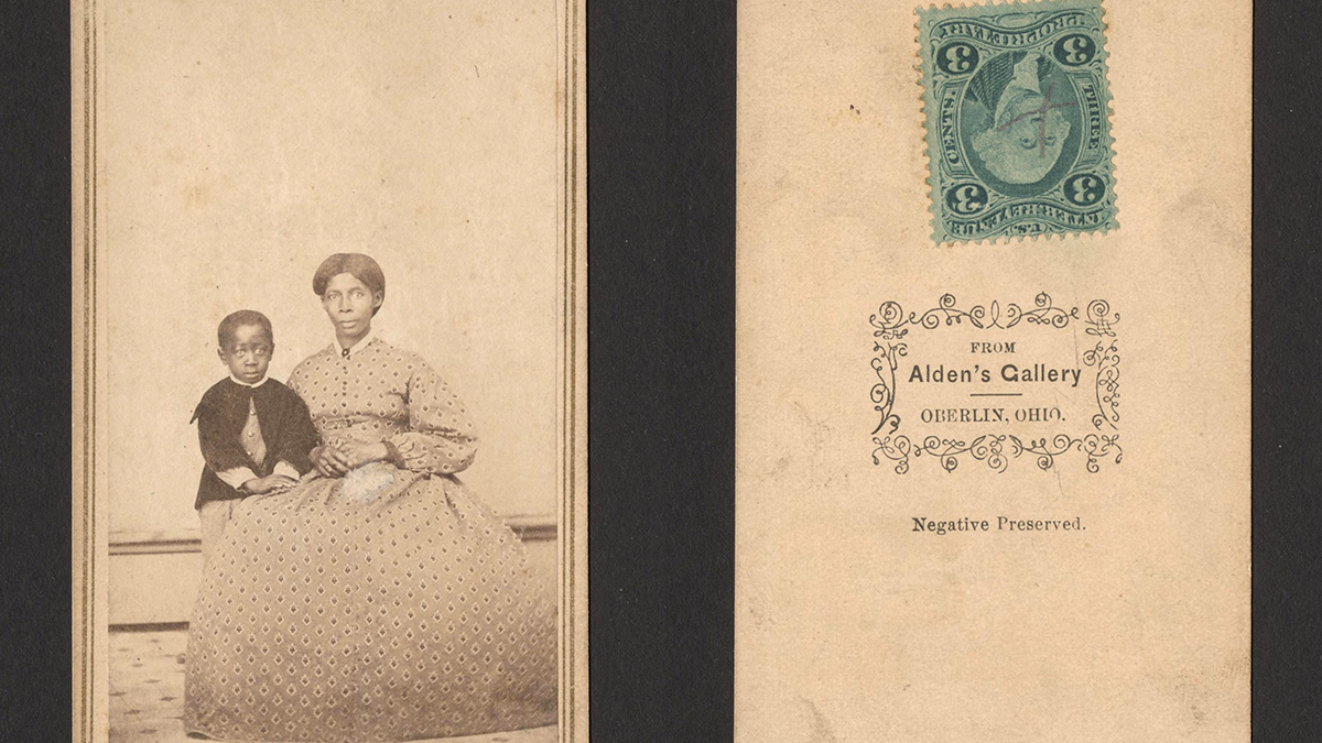 ClementsLibrary's tweet photo. "Mrs. Chambers & son," photographed in Oberlin, Ohio approx. 1864. A new book by Dr. Crystal Webster @Crystallynnweb shares her innovative research on African American childhood in the Antebellum North—she joins us on the #ClementsBookworm June 18! https://t.co/KXiVqBhWaB https://t.co/5lwxd6oOFm
