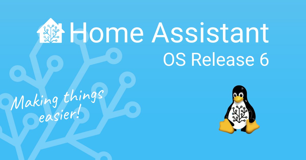 Home Assistant OS Release 6 🐧   🎉

home-assistant.io/blog/2021/06/1…

A new OS Agent for better integration with the Supervisor. Supporting more Wi-Fi and Bluetooth devices. Improved generic x86-64 system compatibility and smaller virtual machine disk images.