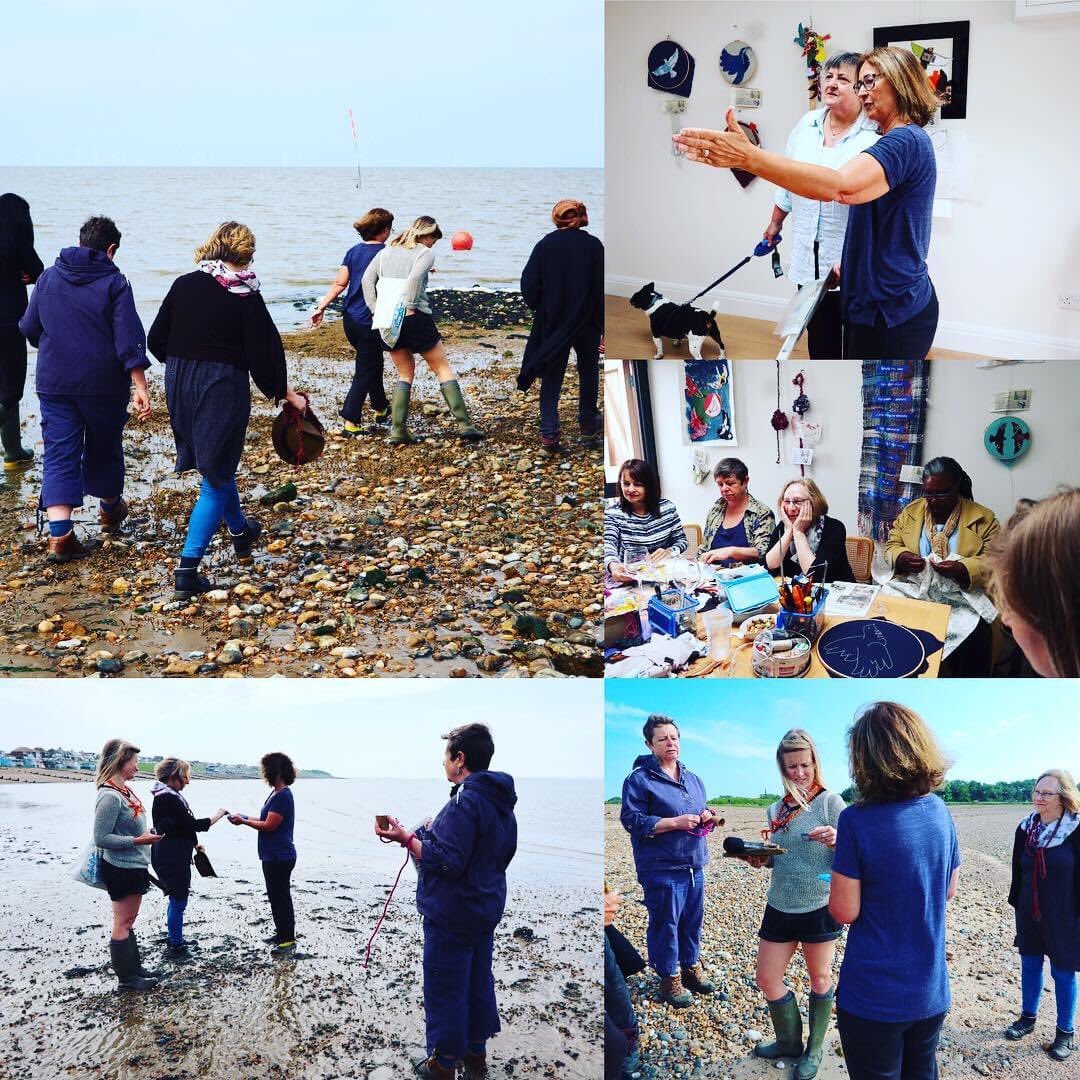 ThreadandWord's tweet photo. Fab memory of estuary walking and workshop with Thread and Word #RefugeeWeek2021 #tankerton #estuaryfestival #creativecoast #kent https://t.co/cw7cGJ5ocx