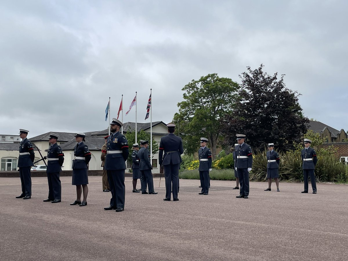 DSPG_Southwick's tweet photo. RAFPIC 05 graduate from their 22 week Ph2 training @DSPG_Southwick with Provost Marshal Gp Capt Wilkinson of @RAF__Police as Reviewing Officer. Commendation for Best PT went to A/Cpl Doyle with A/Cpl Legge taking the Best GPD and Best Trainee award. Congratulations to you all!! https://t.co/aPN9S9T96c