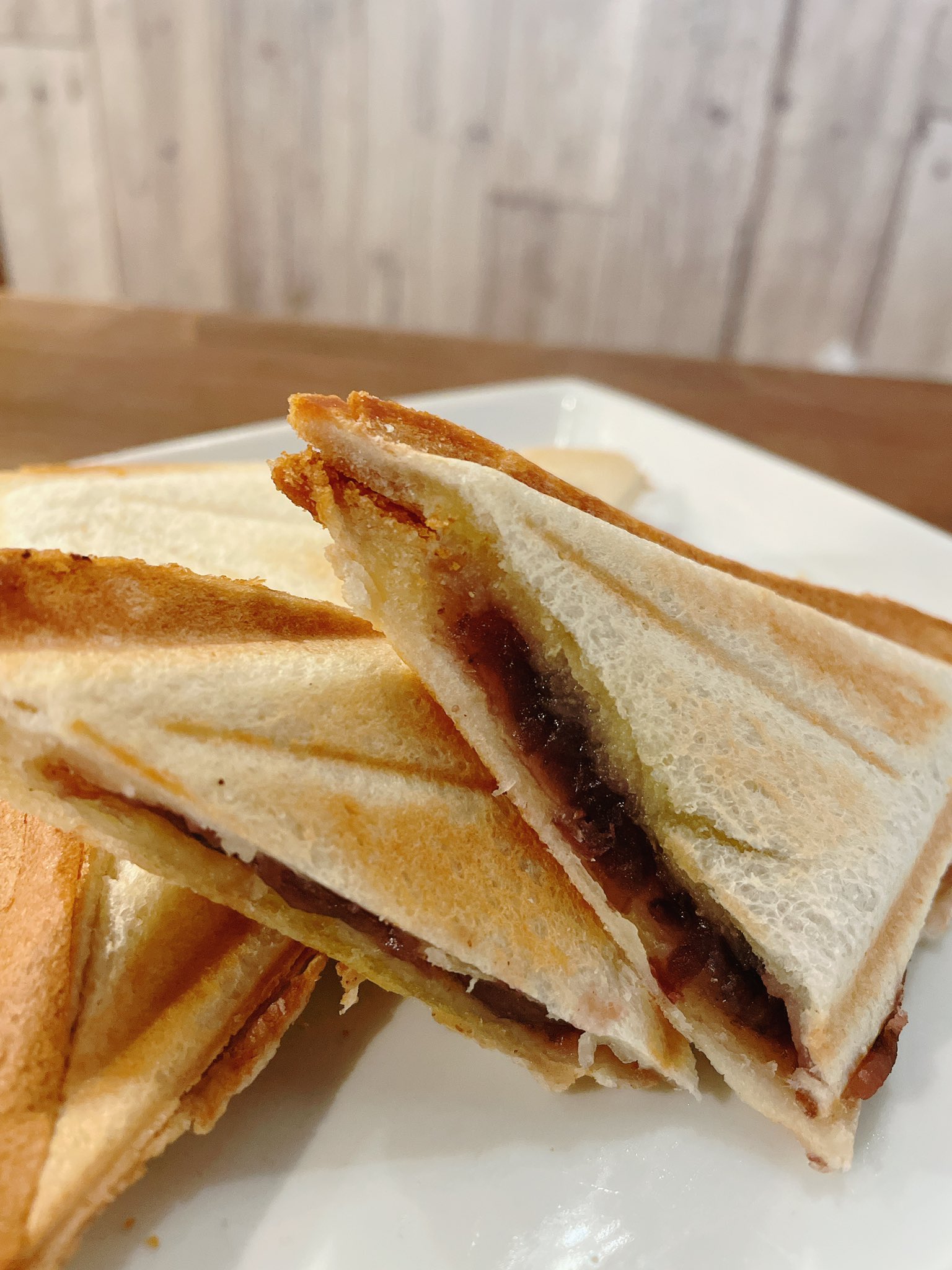 Loyce 試食で作った あんバターホットサンド 太れるほど 美味です ๑ ༥ ๑ ŧ ŧ T Co Fhhxtwqujy Twitter
