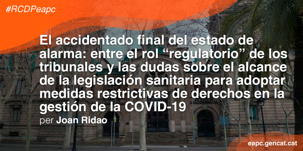 eapccat's tweet photo. #SabiesQue el #TC encara s’ha de pronunciar sobre el paper dels #TSJ en el control de mesures restrictives de #DretsFonamentals davant la caiguda de l’#EstatdAlarma? En parla el professor de #DretConstitucional a @Dret_UB @Joanridao al blog #RCDPeapc

🖱️ https://t.co/SzYquOms71 https://t.co/puZjLhirxk