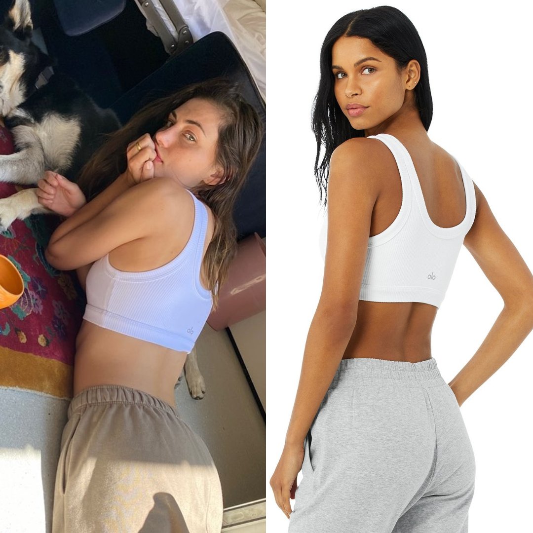 Dress Like Phoebe Tonkin on X: 4 June [2021]  On Phoebe Tonkin IG feed  wearing #aloyoga Wellness Bra ($62) in White paired with the brand's  Accolade Sweatpant ($108) in Gravel.  / X