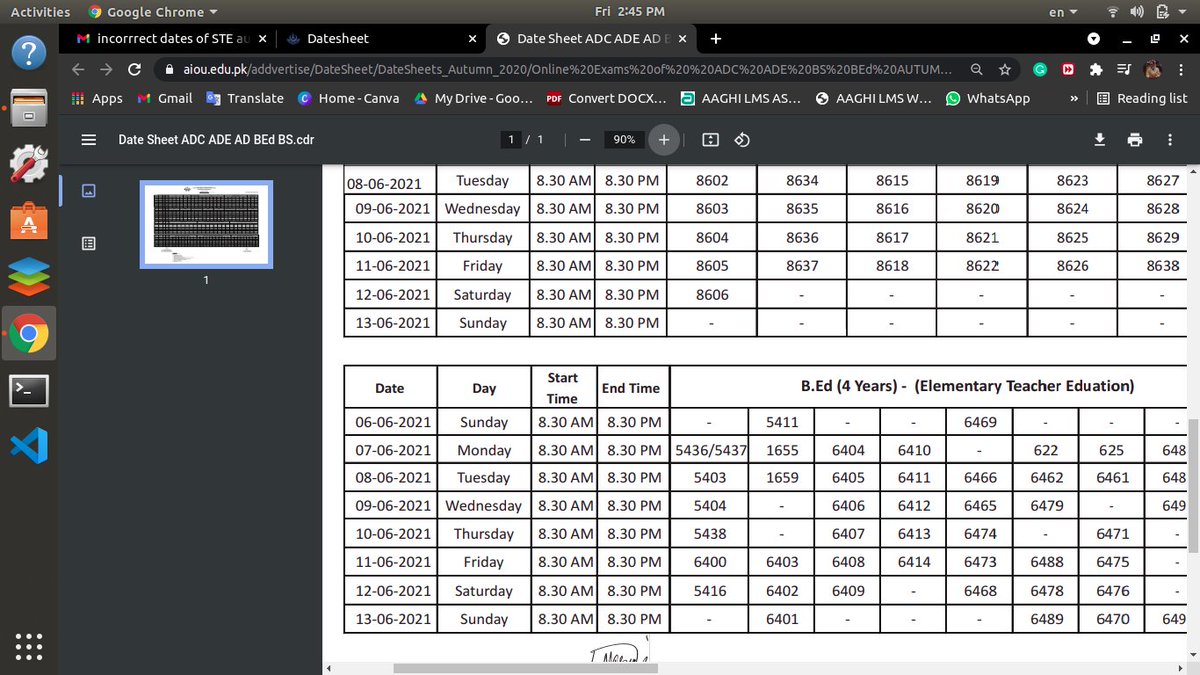 JustCandid97's tweet photo. @malik_tauqir @OfficialAIOU @aiou_drs
Respected Sirs, 
This is to bring to your kind notice that paper for code no. 6416  (B.ed 4 years ETE)was taken on 6th June 2021, against the date sheet provided on the AIOU website. I missed my paper due to the negligence of the university. https://t.co/w8wWB3yzuq