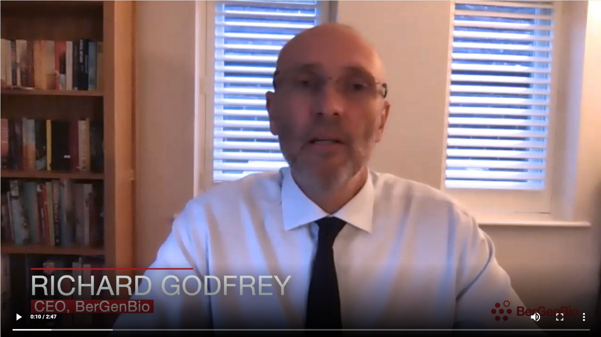 Our CEO, Richard Godfrey, comments on a very exciting and encouraging week for #BerGenBio. To learn more about the progress we’ve made this week and our outlook, watch the video here: bergenbio.com

#bemcentinib #oncology #immunooncology